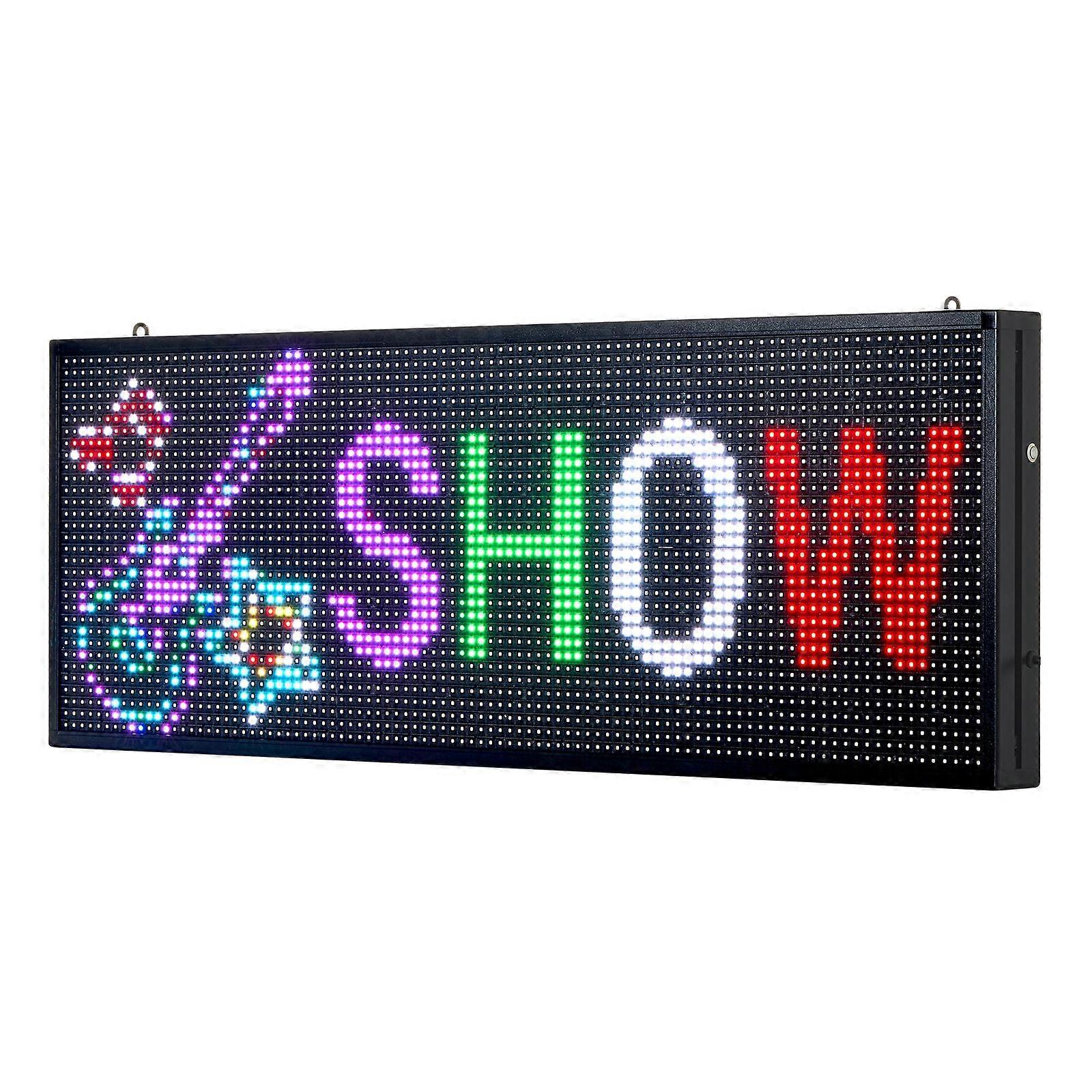 Programmeerbaar LED-bord, P10 Full Color flexibel digitaal scrollend paneel, doe-het-zelf aangepast tekstpatroon GIF displaybord, 40x14 inch