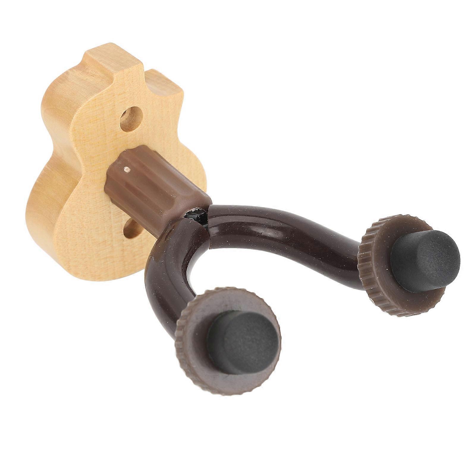 شماعات القيثارة متعددة الأغراض أنيقة أنيقة الخشب القيثارة جدار جبل حامل للقيثارة مندولين بانجو للحفلات الموسيقية الاستوديو المنزلي معرض Burlywood 