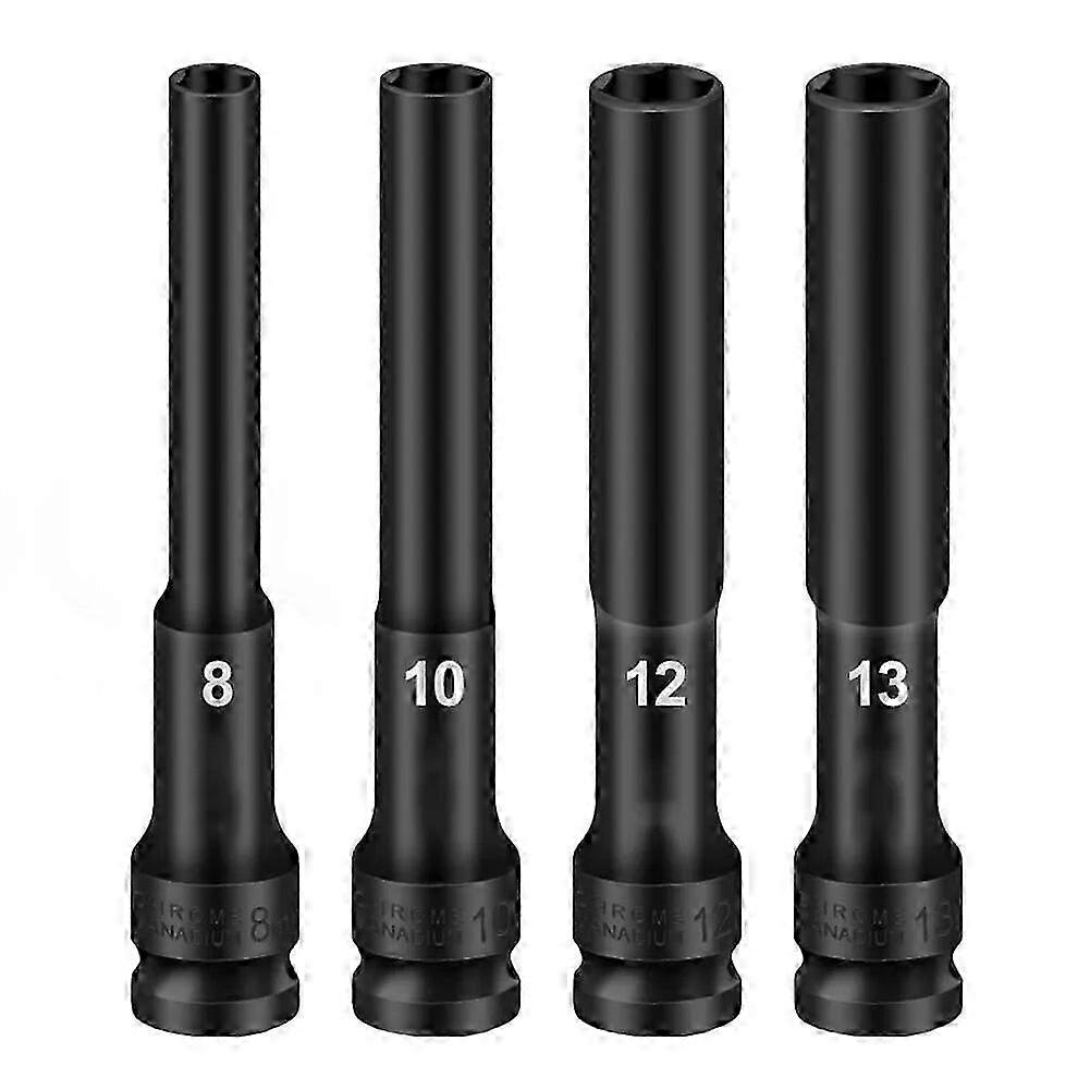 4pcs 1/2 Drive Socket Impact Wrench Hex Socket Head Adapter Spanner Converter For AC Electric Wrench Air Tool 8-13mm