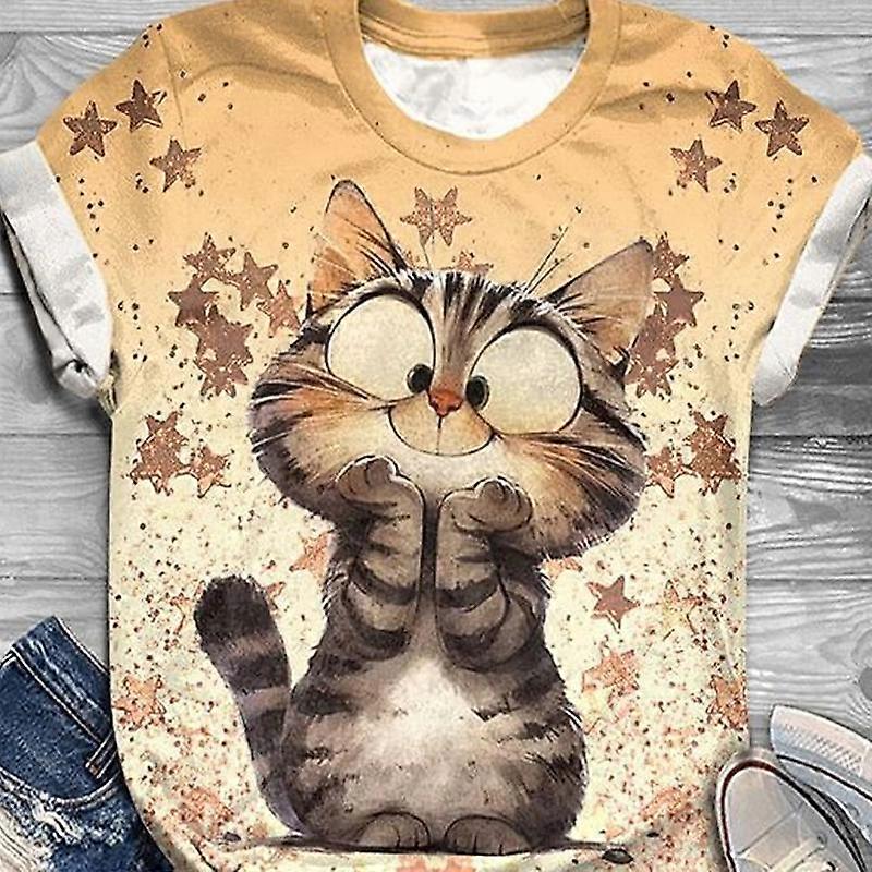 Módní dámské tričko s potiskem podzimního listí, vtipné ležérní tričko s krátkým rukávem a výstřihem do O-neck