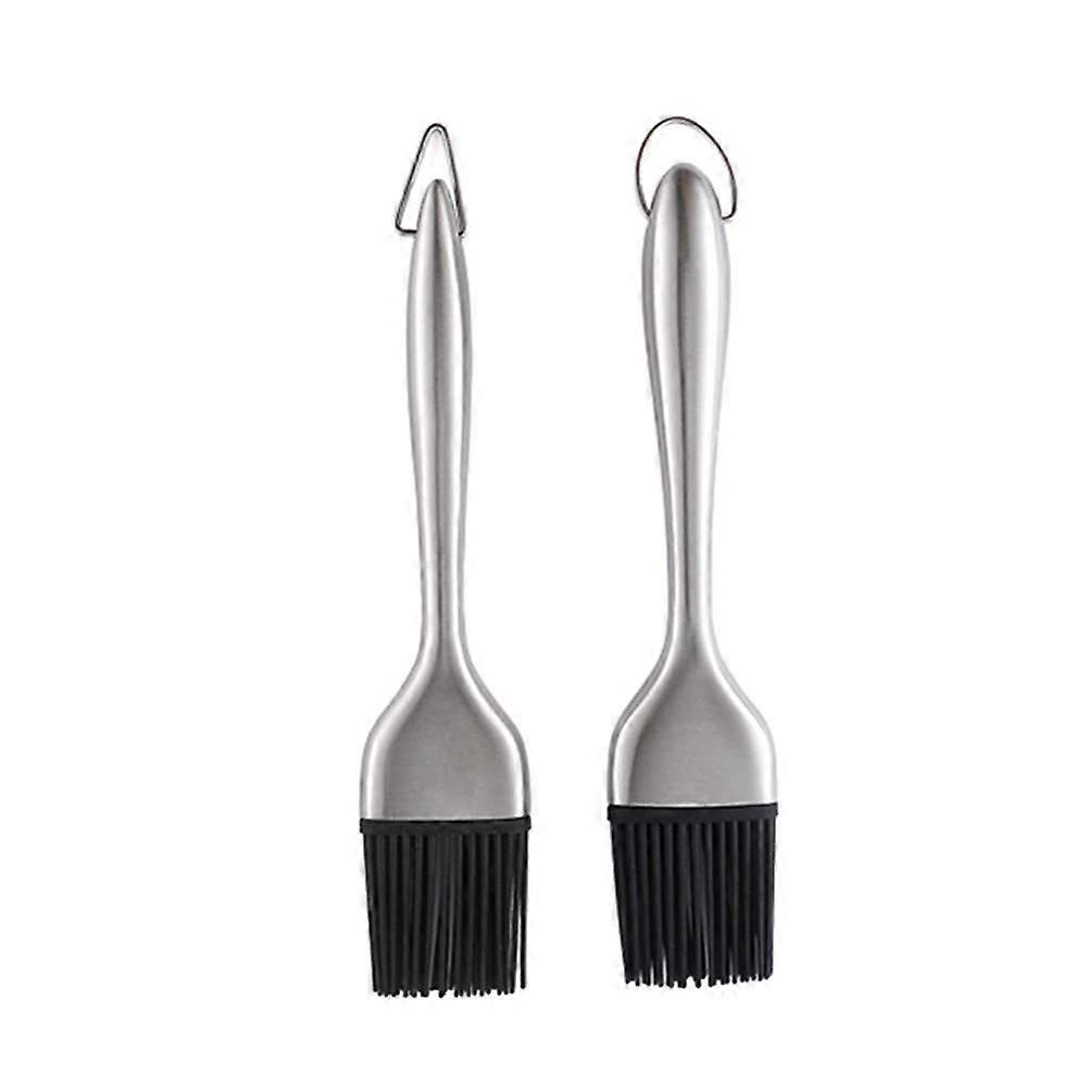Silicone Pastry Brush Set - 2 Cooking Brushes for BBQ and Baking, Food-Grade Basting and Oiling Brushes, Heat-Resistant