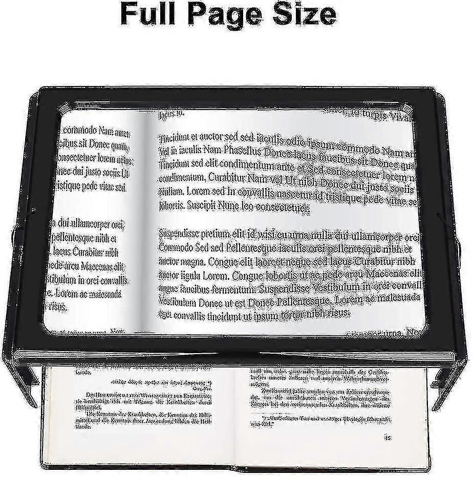 LED Illuminated Reading Magnifier with Light, 3x Magnification Hands-Free for Books Crafts Sewing
