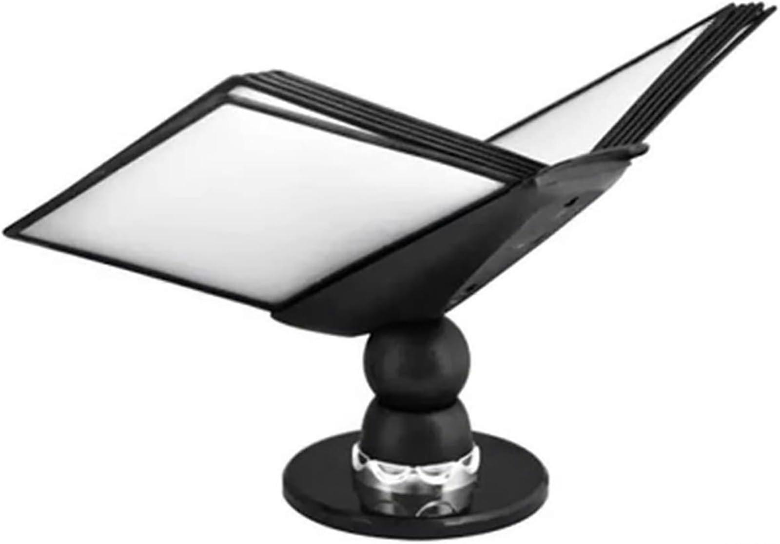 Desktop Reference Organizer 10 Double-Sided Pockets 20-Sheet Capacity PVC/Metal Black A4/Letter