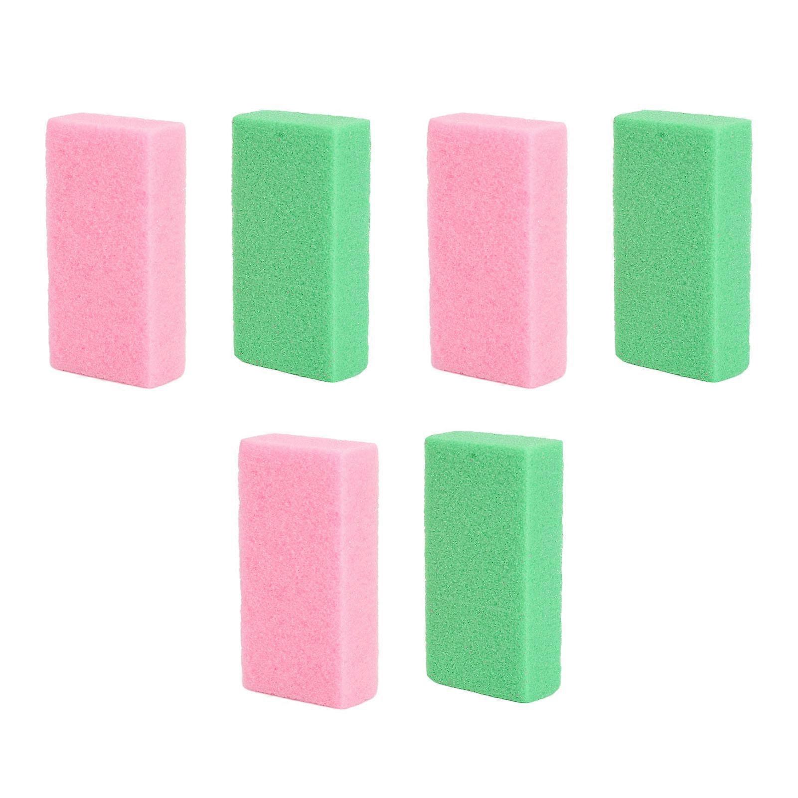 Set of 6 pumice stones for removing calluses and calluses, exfoliating and pedicure, pink and green
