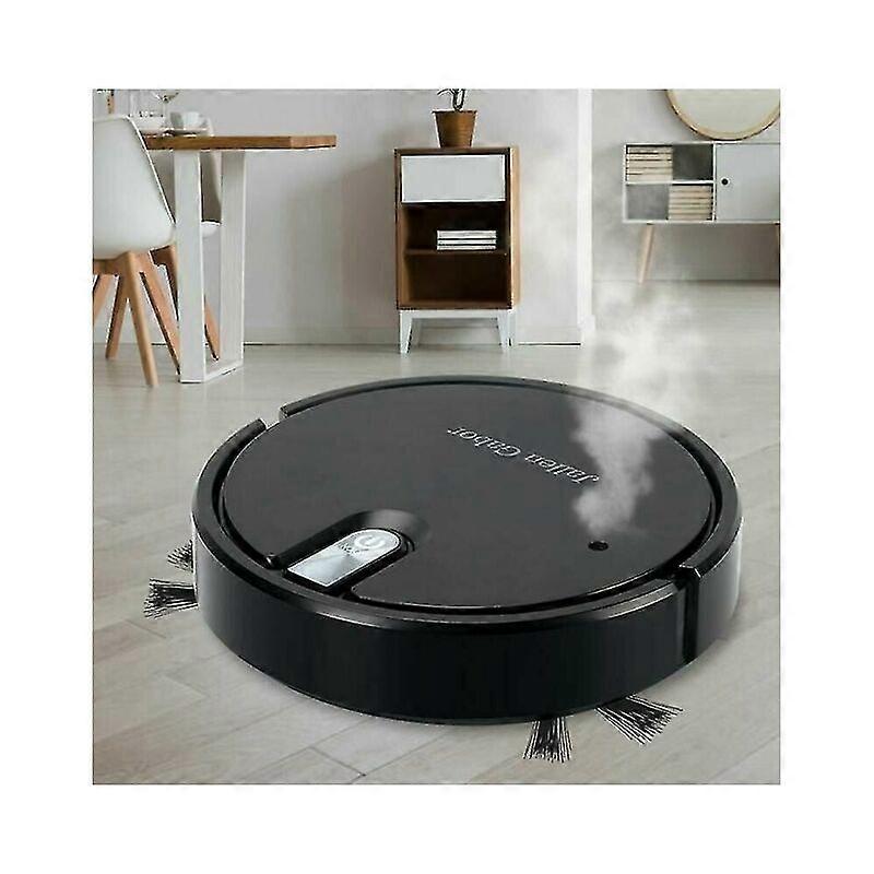 Robot Vacuum Cleaner 5 in 1 Cordless Vacuum Cleaner with LED Mood Lights Humidifying Vacuum Cleaner-COLORBlack