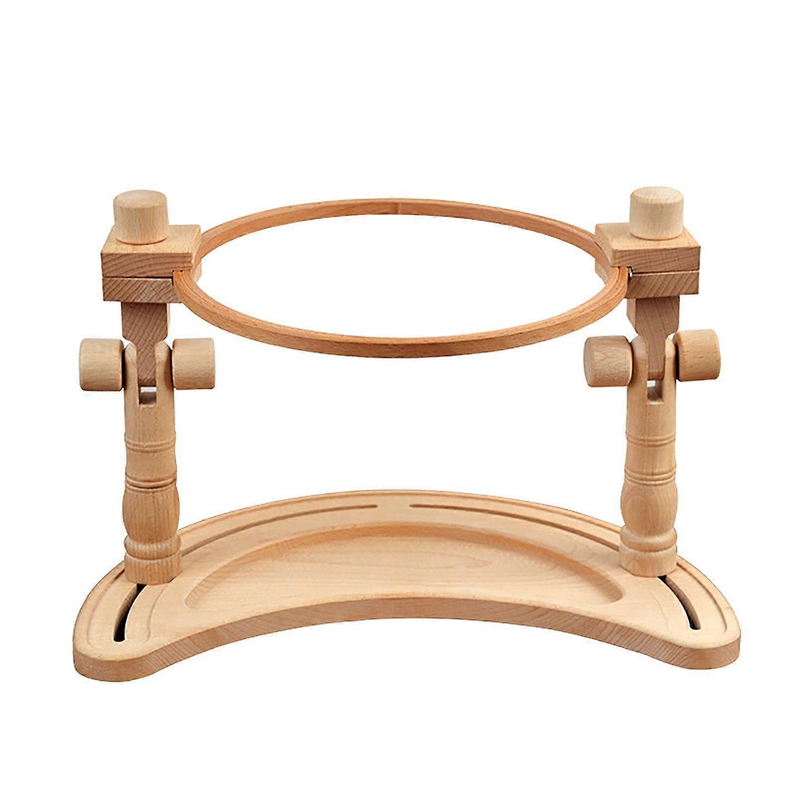 Embroidery Frame Beech Wooden Adjustable Hoop 9.05" Height 14.17" Width Ideal for Needlework and Crafting Tools