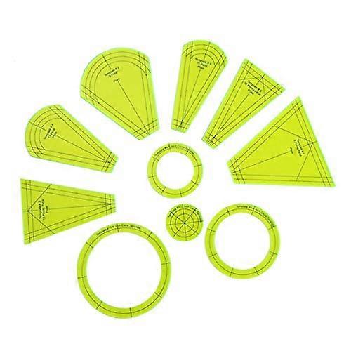 Multifunctional Patchwork Ruler, Quilting Template Sets, Dresden Plates