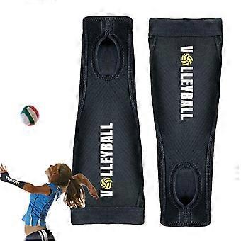 Padded Volleyball Arm Sleeves with Non-Slip Design, Extended Wrist Bandages for Training and Jumping