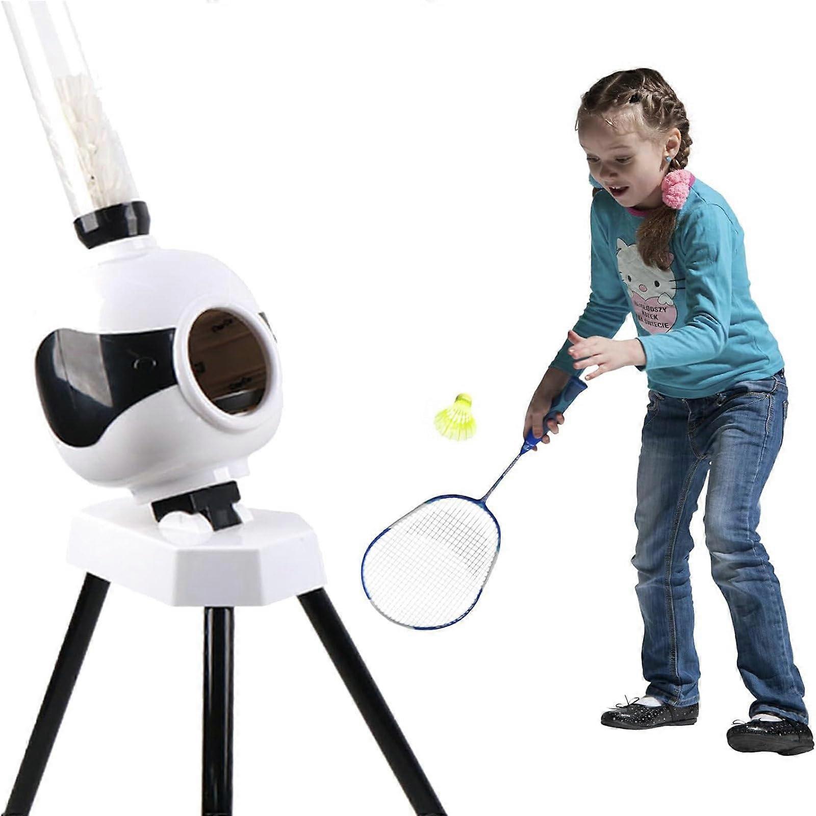 Badminton Serve Machine, Automatic Badminton Trainer, Capacity 15 Balls, Adjustable Strike Distance/Speed, Suitable for Outdoor Sports