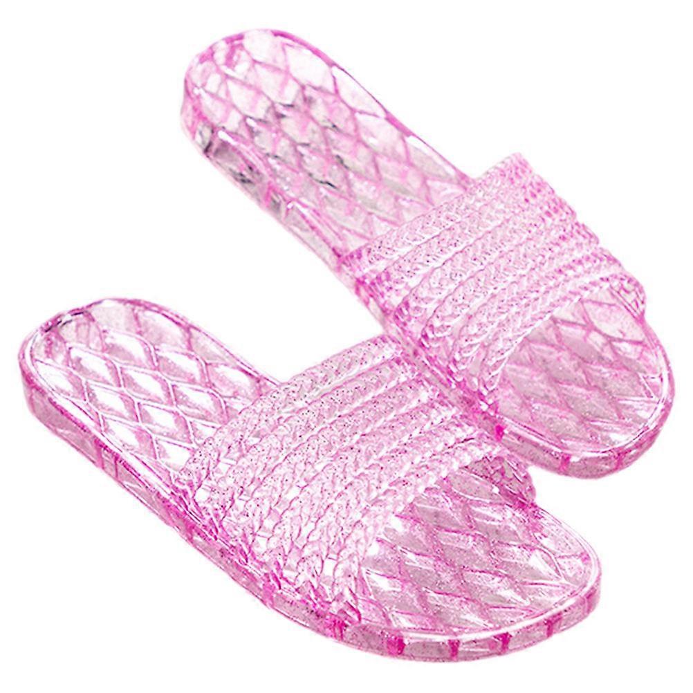 Reusable Non Slip Guest Slippers for Indoor Use – Lightweight Jelly Shoes for Hotel, Travel & Home – Comfortable, Fashionable & Practical for Various