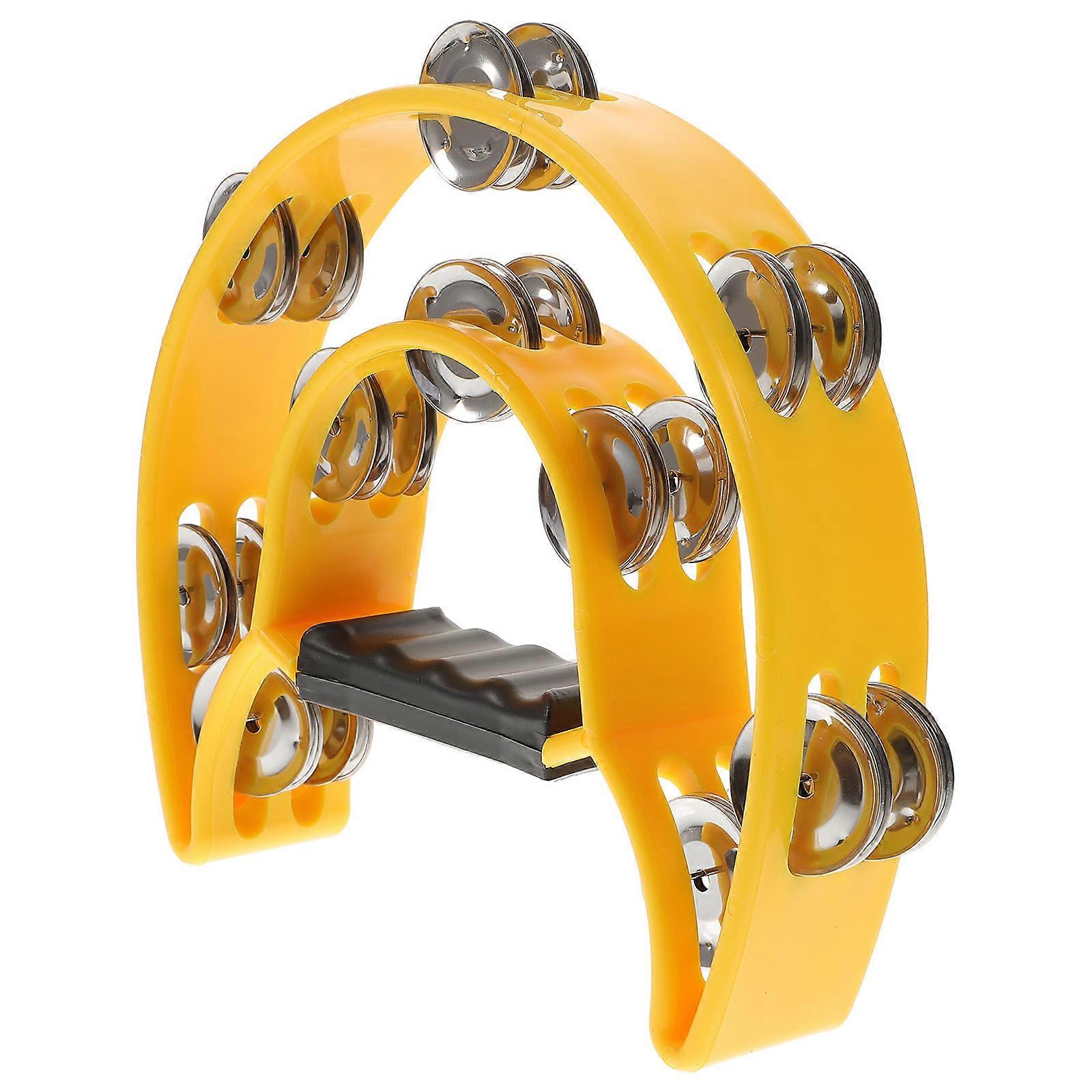 Large Hand Bell Double Row Design For Festivals Percussion Lovers Iron Sheet Abs Material 26X21X4 3Cm 1Set
