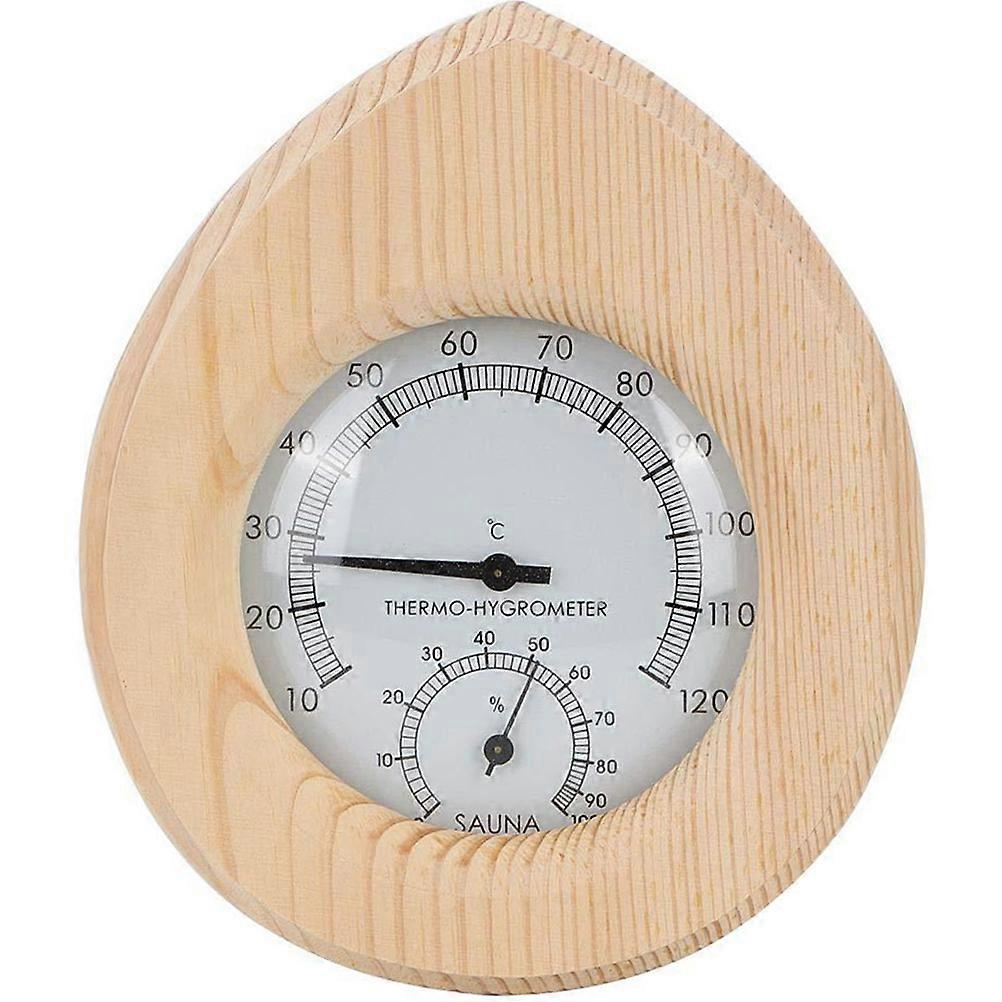 Hygrometer Analog High Precision Pointer Hygrothermograph Practical Design Sauna Room Equipment Synthetic Material Explosion-Proof Design 1Set