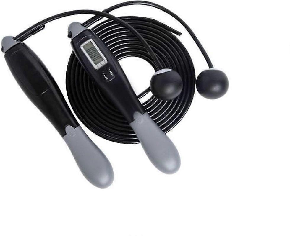 Digital skipping rope counts revolutions/calories/km. Wired or wireless. Adjustable length accessories.