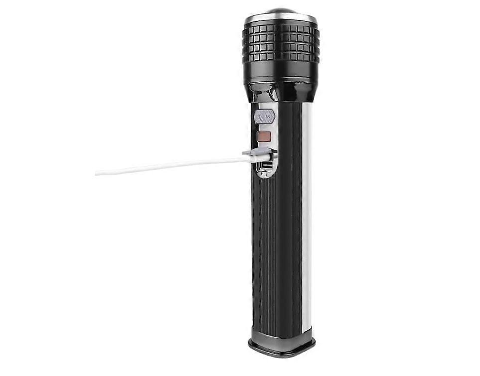 Flashlights XHP90.2 Led Flashlight Camping USB Charging Flash Light Rechargeable Work Lights Zoom Flashlight(Black)