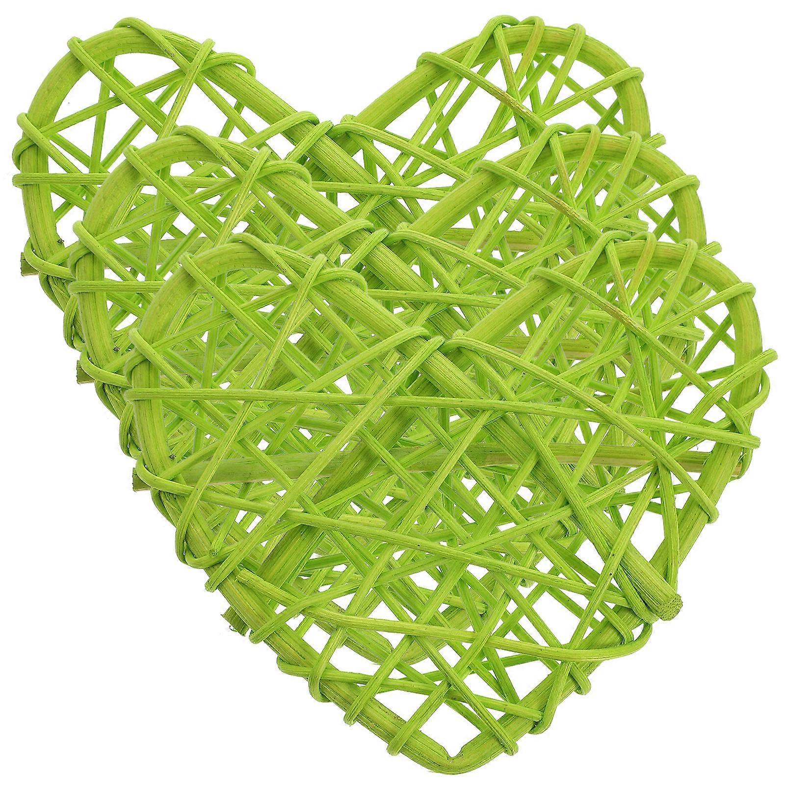 3pcs Random Color Vine Hearts Bird Chew Toys for Parrot Pecking, Promoting Physical & Emotional Wellbeing, Cage Bird Enrichment & DIY Foraging Fun