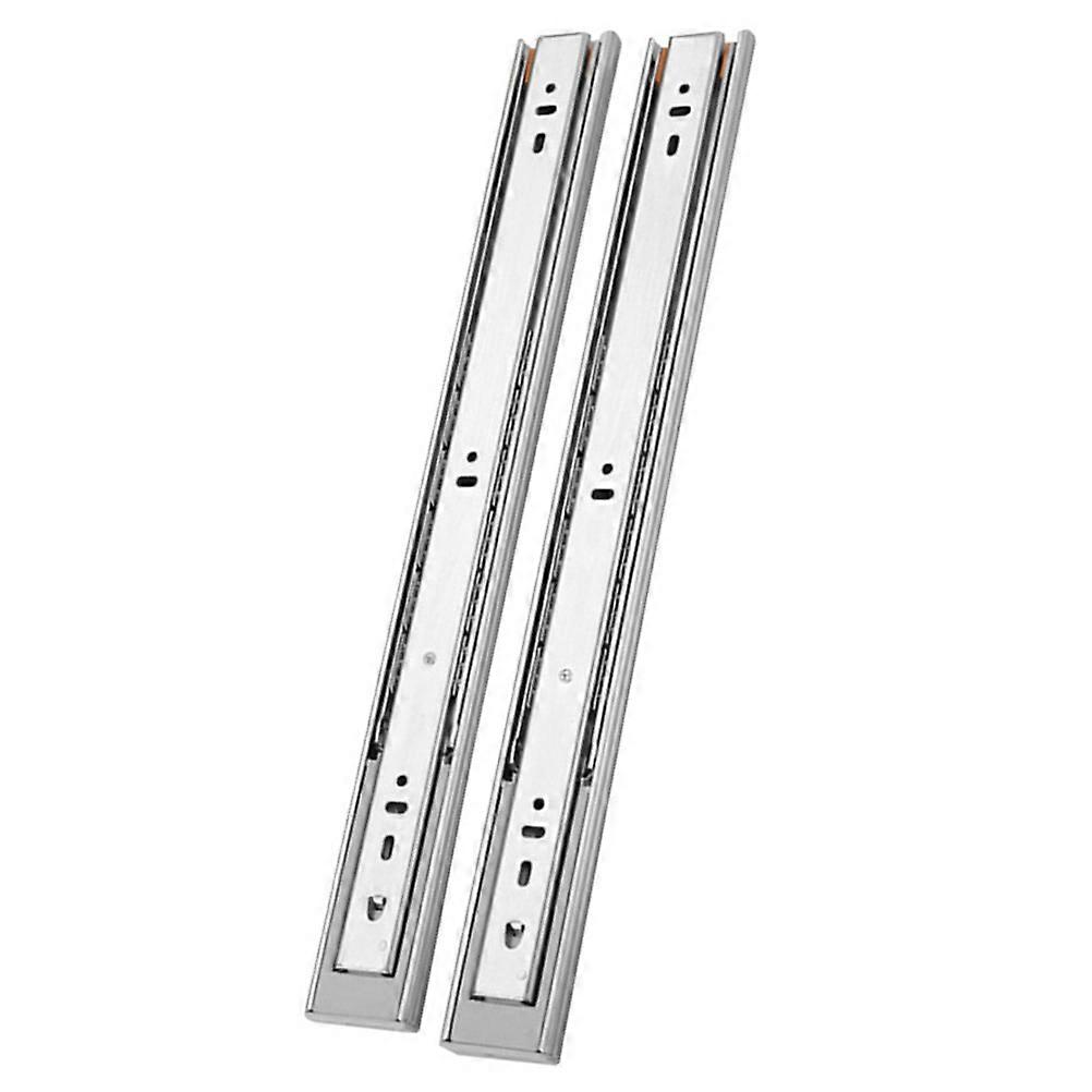 Dresser Drawer Slides Cabinet Rails Silver 30x4.5cm Thickness 1.2mm Zinc Plated Steel Ball-bearing 1 Pair
