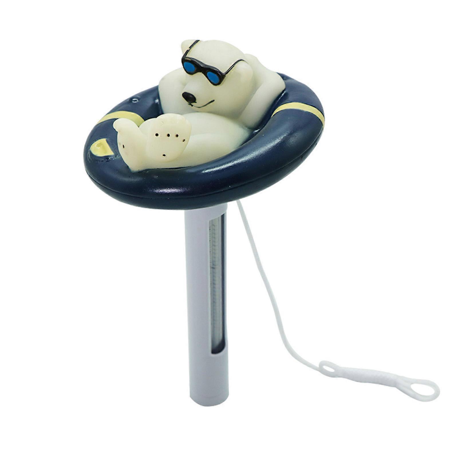 Floating Pool Thermometer, Swimming Pool Thermometer with Rope Cartoon Style Water Thermometer for Pool, Bathing Tubs