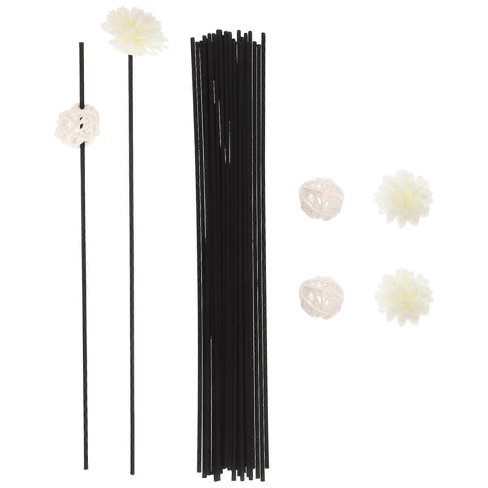 Elegant Summer Flower Diffuser Sticks with Replaceable Rods and Lifelike Rattan Balls for Home Aromatherapy, Wedding Fragrance, and Stylish Decor