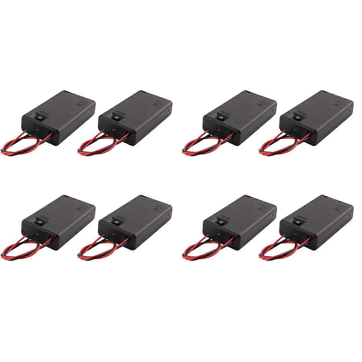 8 Pcs 3 X AAA 4.5V Battery Holder Case Box Wired ON/OFF Switch W Cover