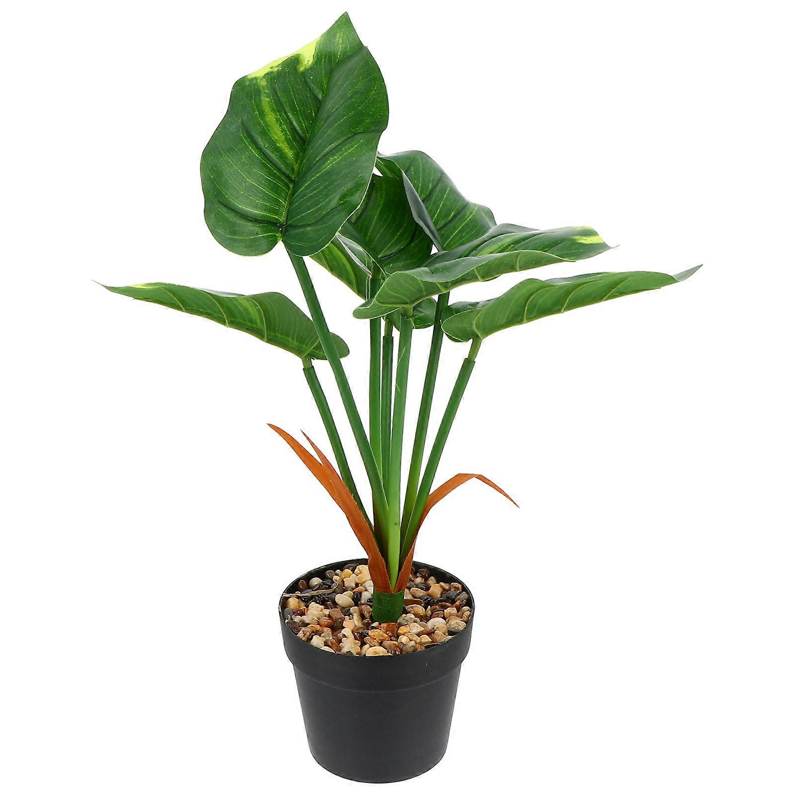 Artificial Greenery Potted Bonsai Mini Simulation Potted Plant for Office present Pastoral Atmosphere Plastic 1Pcs