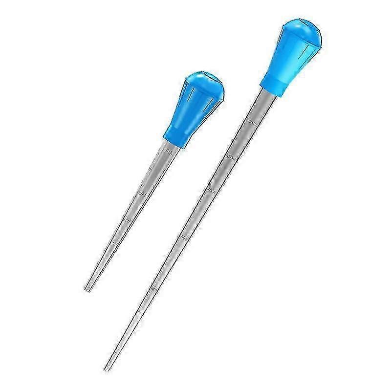 Mini Stool Suction Hand Pinch Tortoise Fish Excrement Suction Device Turtle Fish Tank Water Change Toilet Suction Device Small Straw 2 Pieces Blue