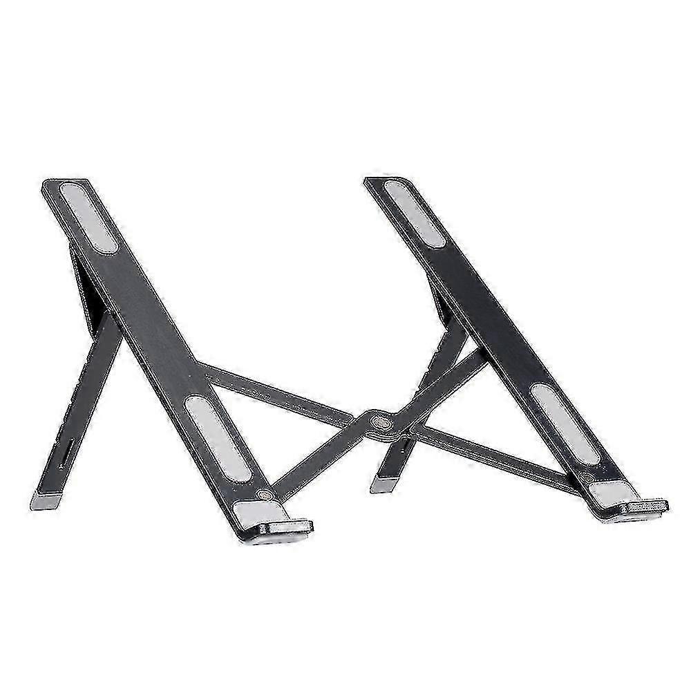 Supporto per laptop regolabile a 6 livelli Supporto per tablet portatile pieghevole in lega di alluminio antiscivolo nero