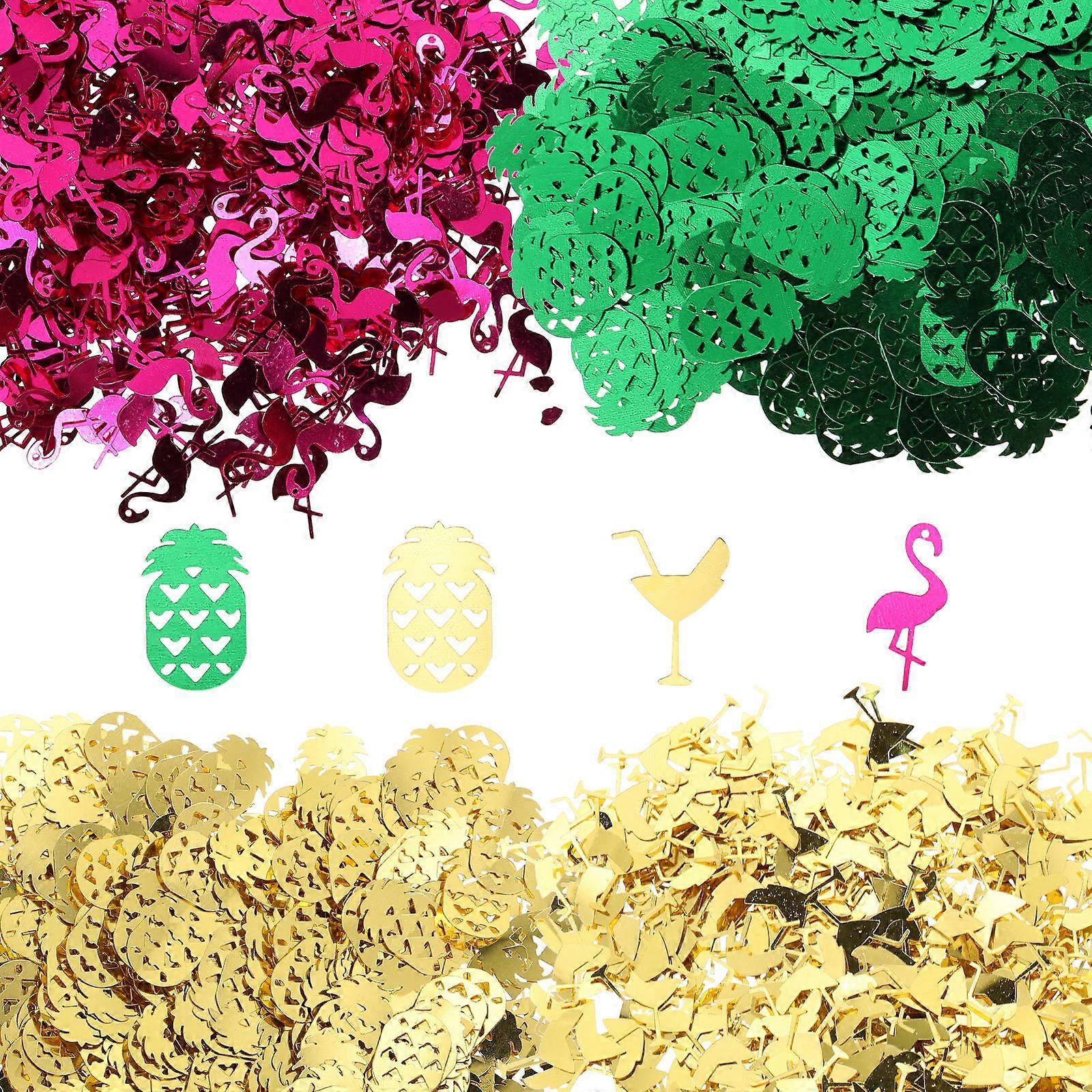 Hawaiian Theme Party Table Confetti Assorted Sequins for Wedding, Birthday, and Celebration Decorations and Scrapbooking