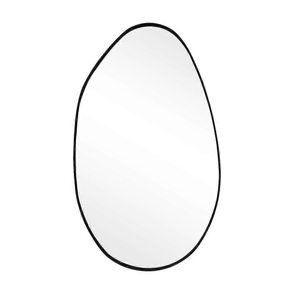 Metal Black Framed Irregular Wall Mirror Decorative