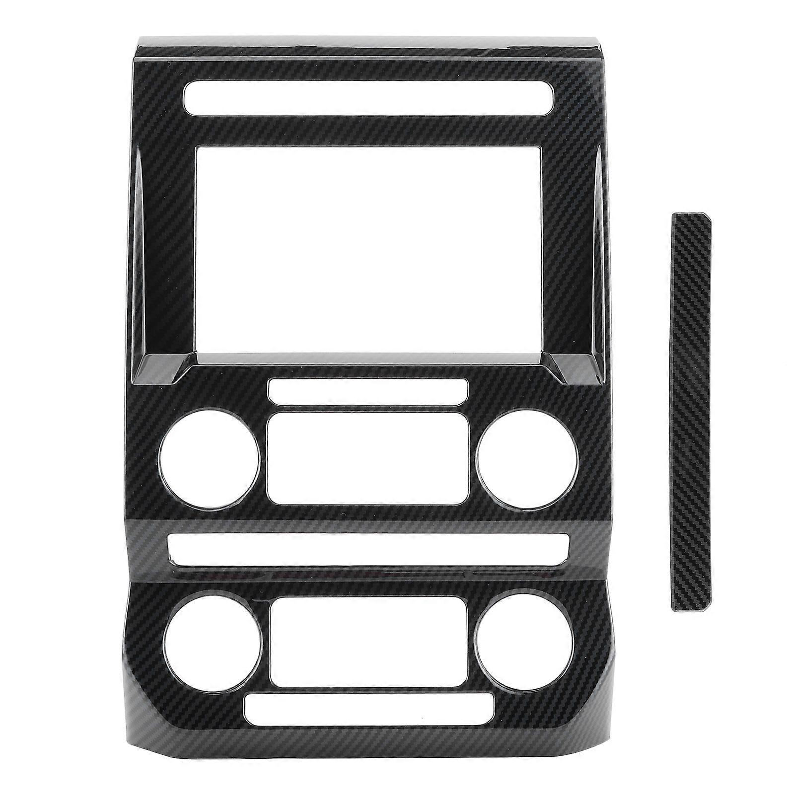 Lot de 2 garnitures décoratives en fibre de carbone pour cadre de navigation de console centrale, adaptées au Ford F-150 2015-2020