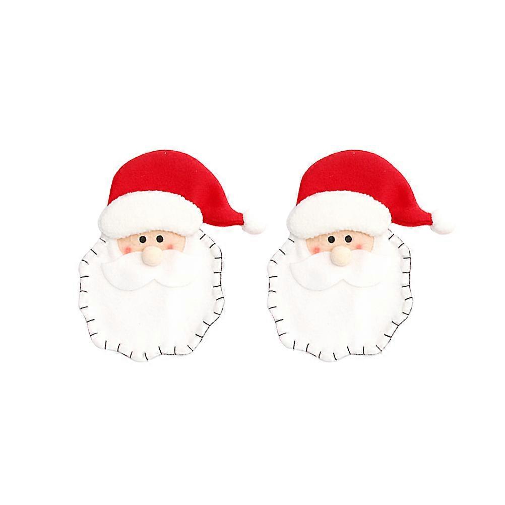Holiday Tablecloth Santa Tableware Covers 22 x 14 x 0.5cm Tableware Decoration 3Pcs