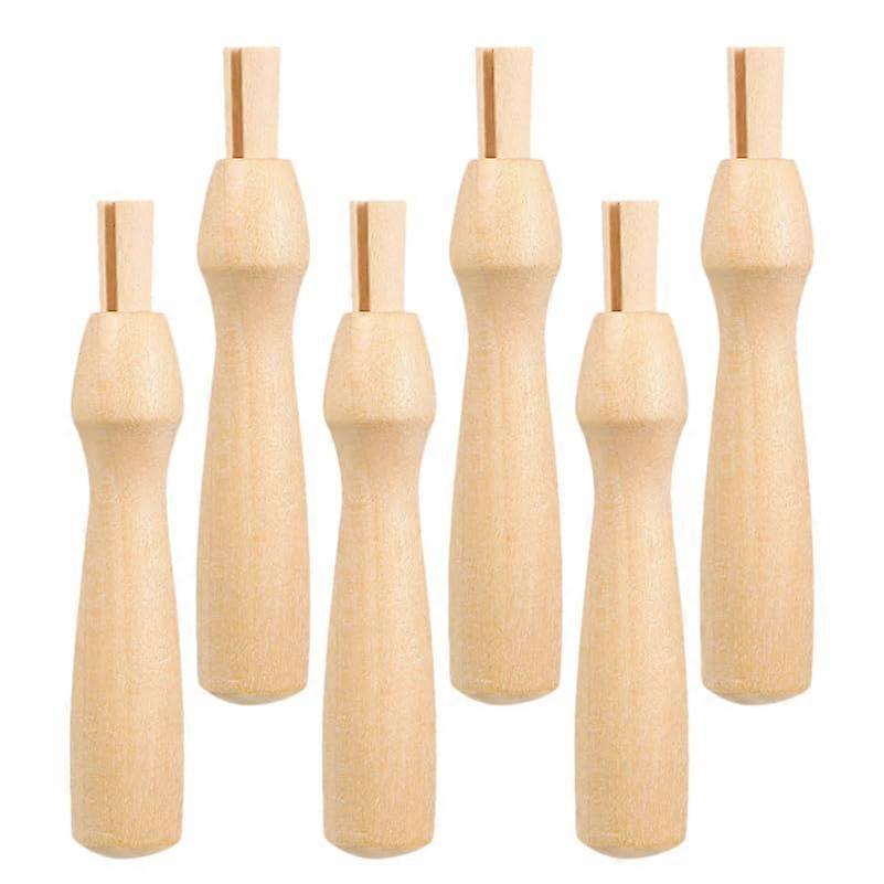 Pack of 12 Wooden Handles for Felting Needles, Replacement Handles for Wool Felting Tools, Punch Needle Grips, Needle Felting Grip Set