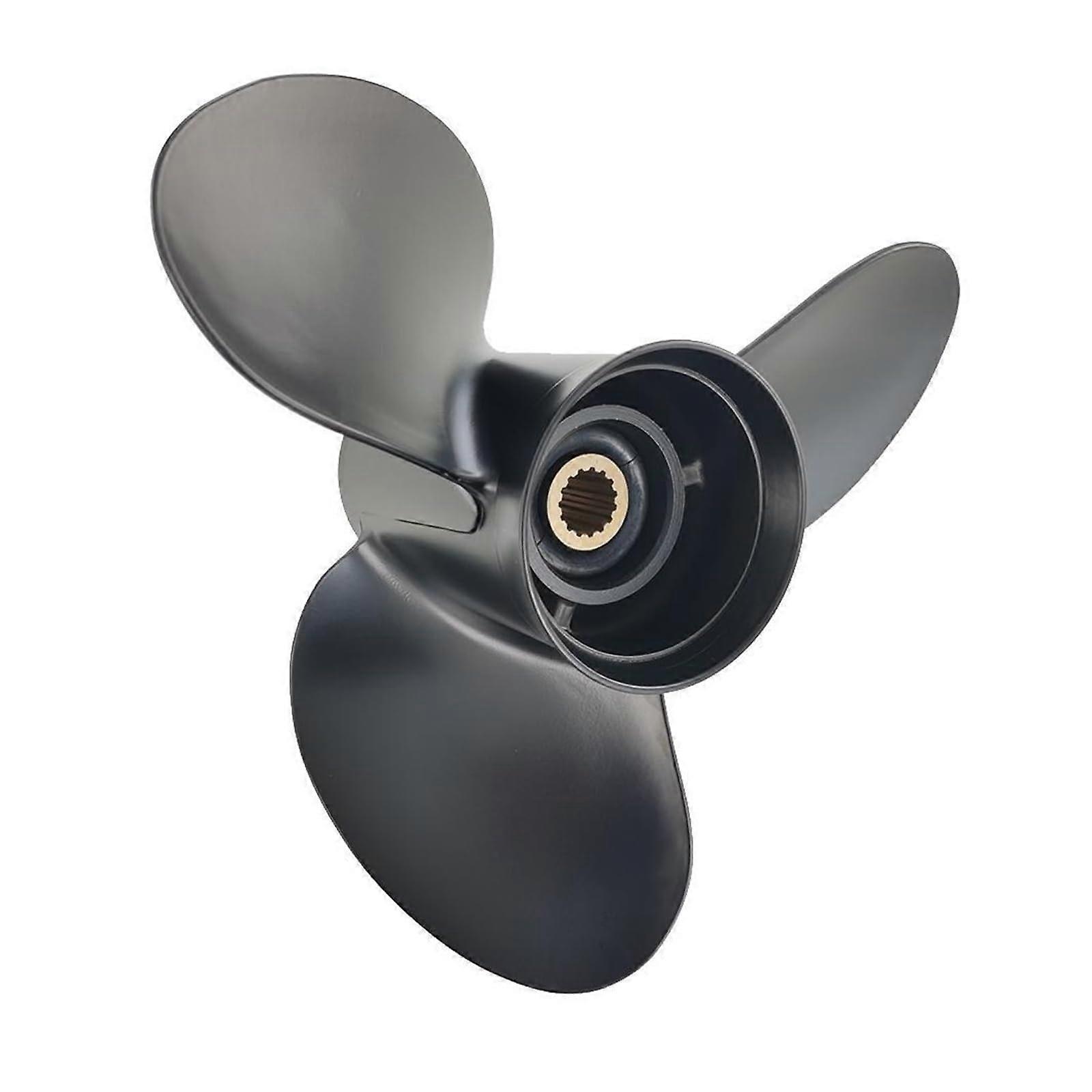 Outboard propeller 60–140 HP Propeller made of aluminum alloy, ship outboard propeller. for yachts and boats (14X17) 14X17 Noir