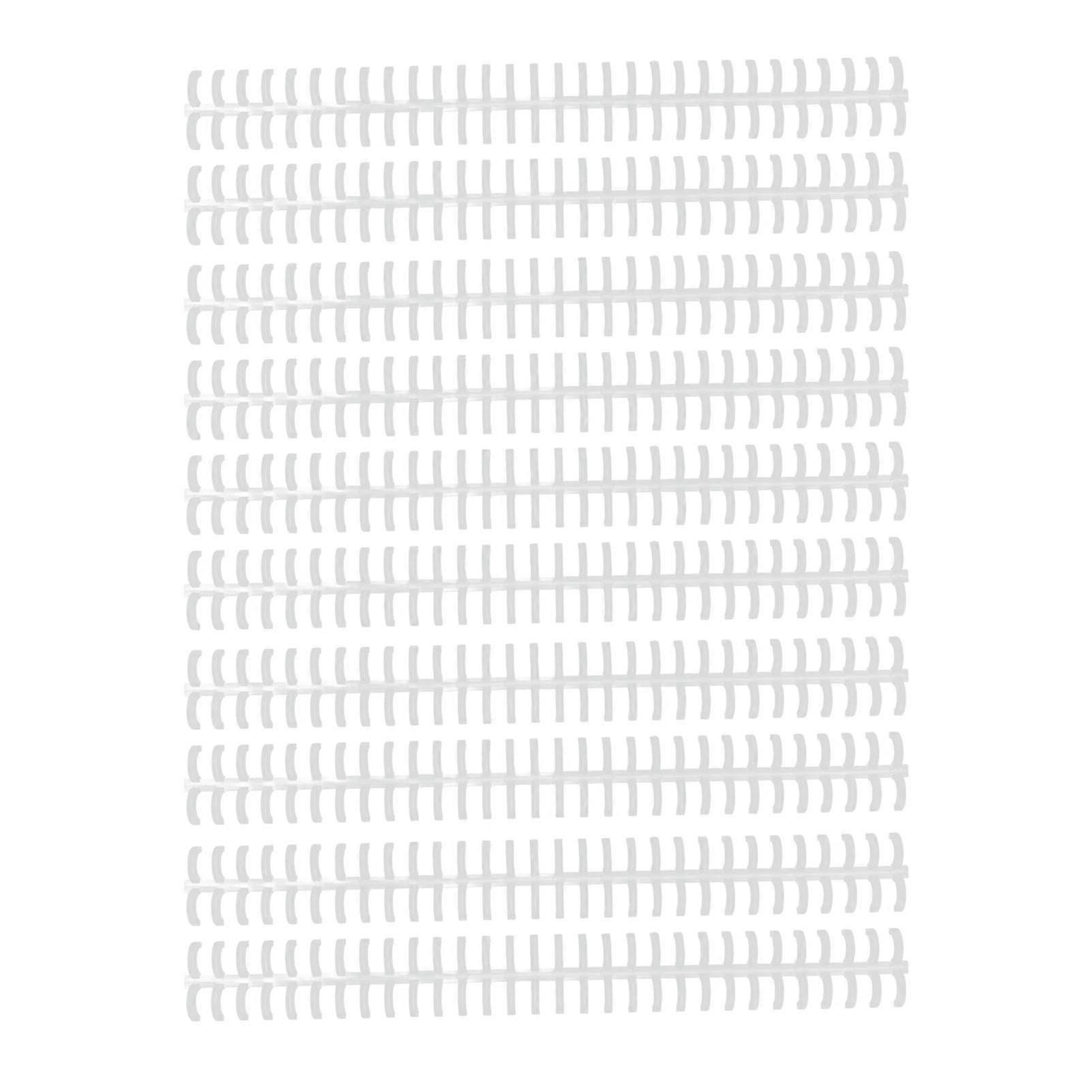10 Pcs Cuttable Wear Resistant PP Plastic Binding Combs 30 Hole for Student Office Transparent