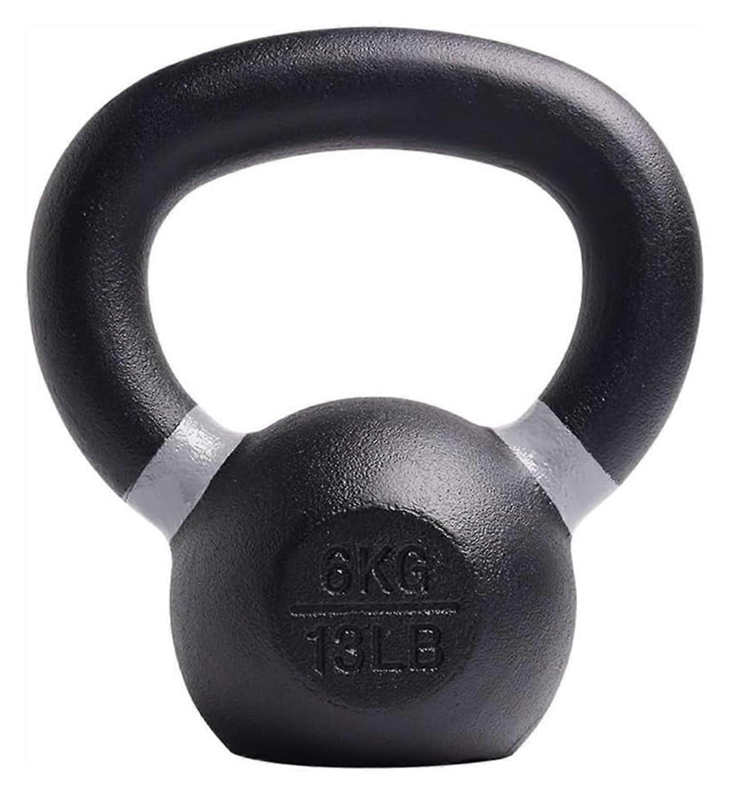Kettlebell for Strength Training, Cast Iron with Wide Handle for Home Gym (6kg) Ref: 1102