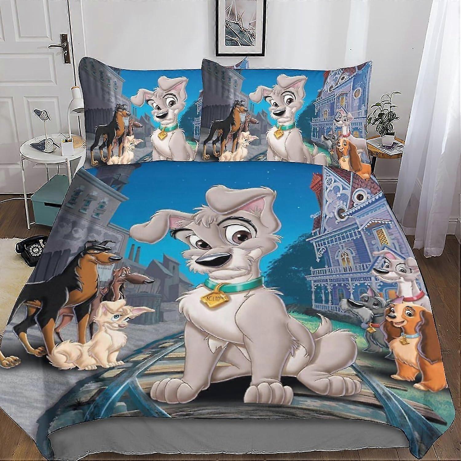 3D Comforter Cover Set for Anime Duvet Bedding Set with Pillow Shams, Microfiber Bed Cover, Zipper, 3 Piece Set