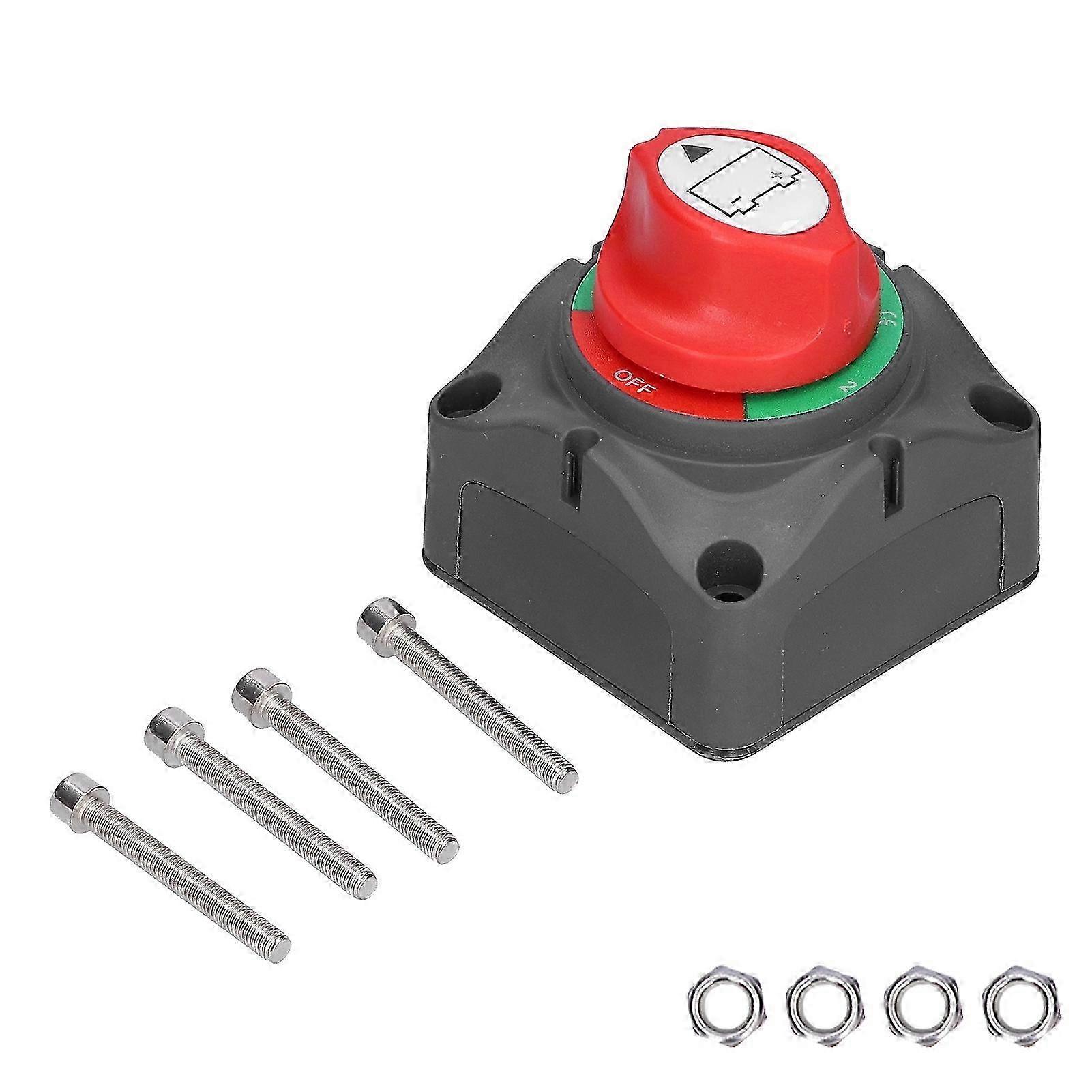 12V 3?Gear Battery Disconnect Isolator Switch 8?50V On/Off Rotary ABS for Vehicles