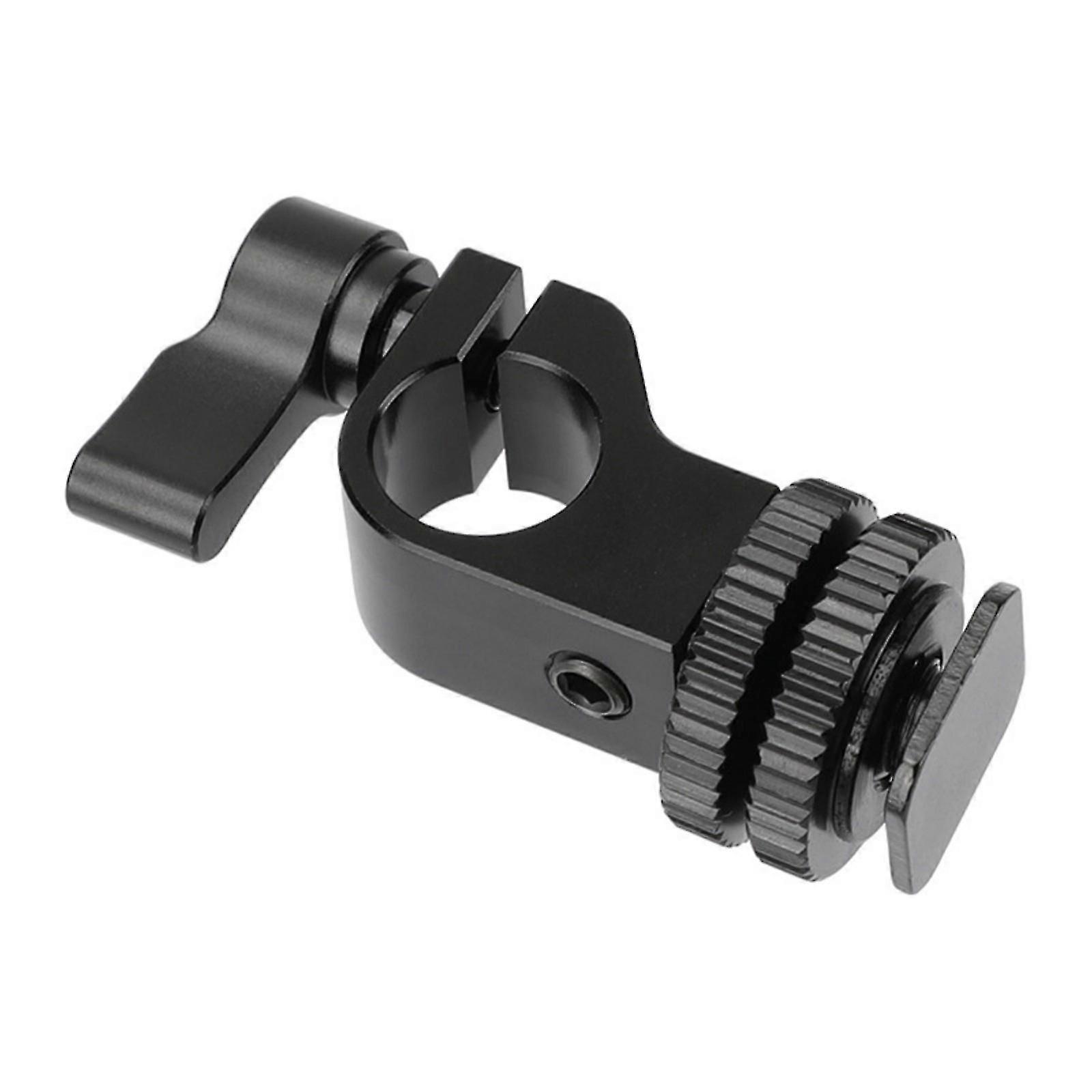 Universal 15mm Single Rod Clamp Pipe Hole Mount Solution with 1/4-20 Threaded Adapter for Camera Cage 15mm Tube