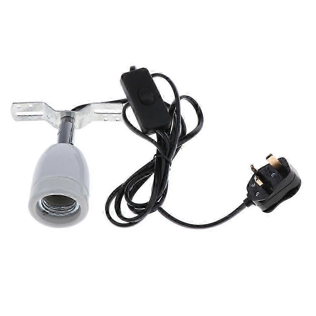 1 Pcs Vivarium Reptile Turtle Tortoise Clamp Lamp Bulb Holder Plug