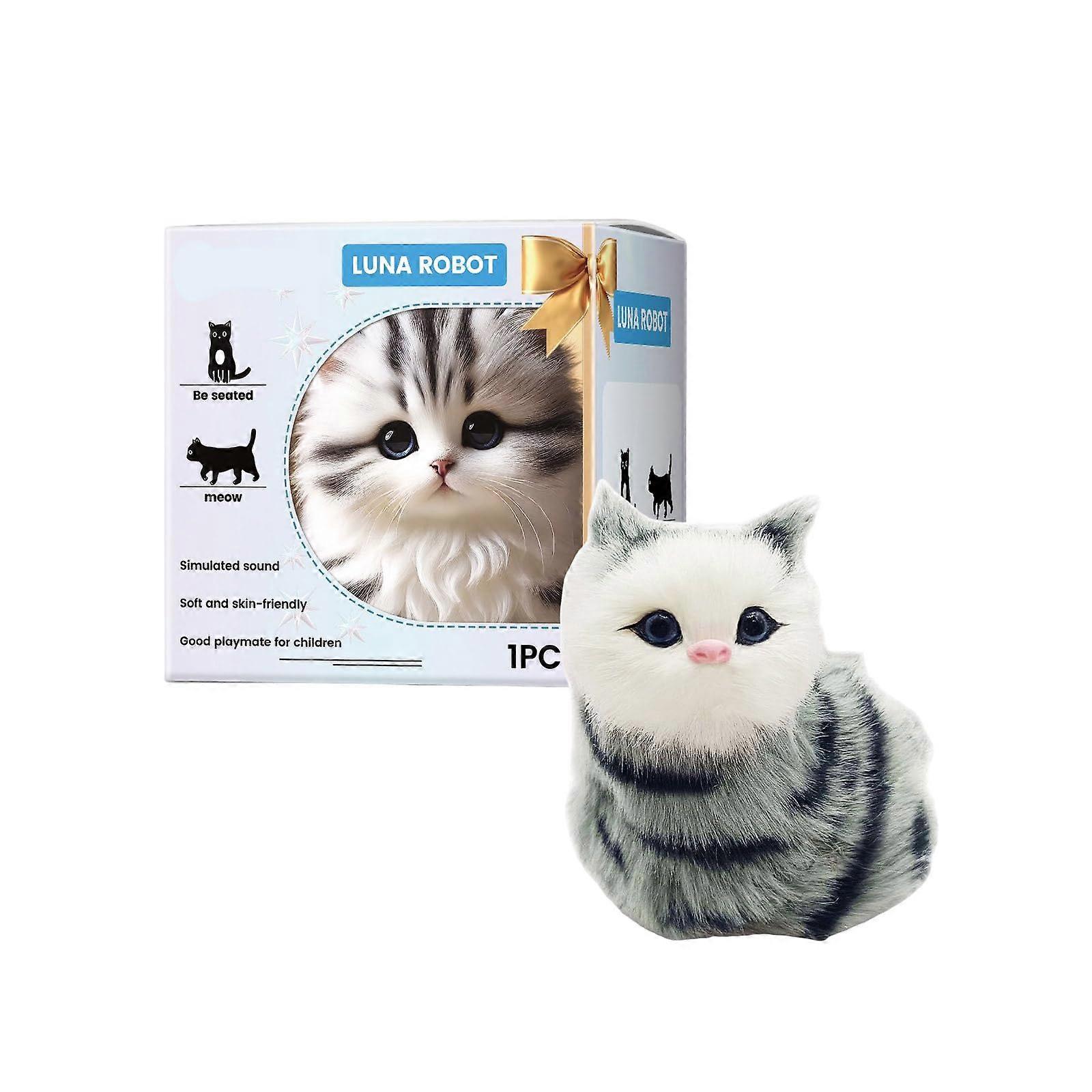 Realistic Ringable Cat Toy, Electric Plush Cat Toy That Mimics Real Cats, Interactive Crawling Toy for Babies, Educational Toy for Entertainment
