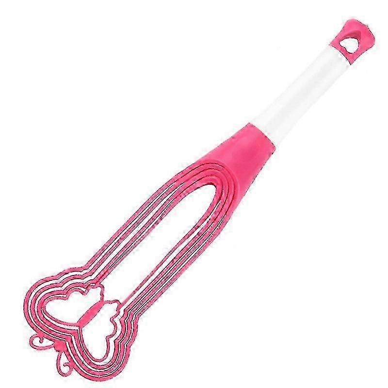 2PCS Rotatable Foldable Whisk Creative Butterfly Multi-Function Manual Whisk Suitable for Various Kitchen Tasks (Pink)