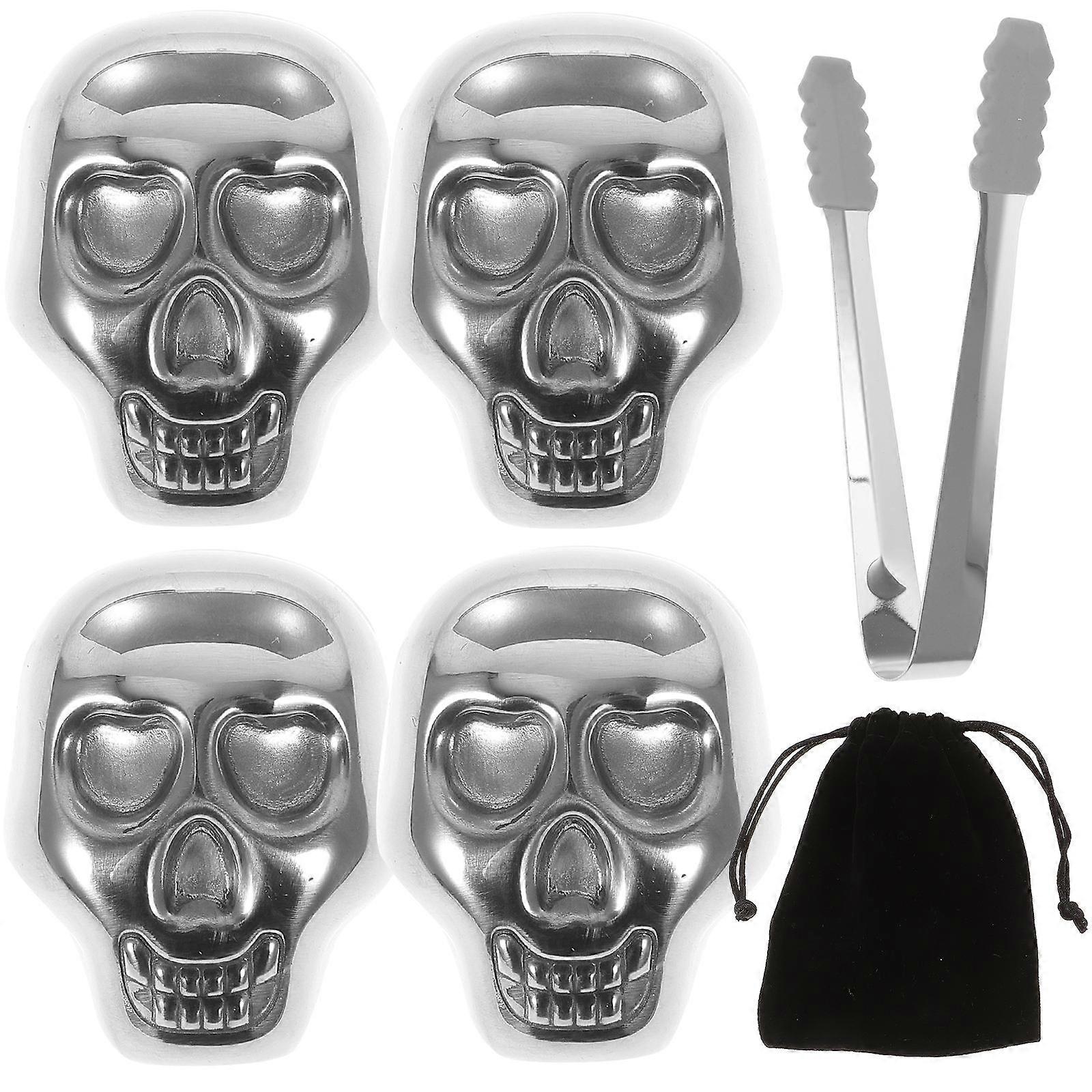 Wear Resistant Ice Cube Household Skull Shaped Convenient Ice Cubes 1Set