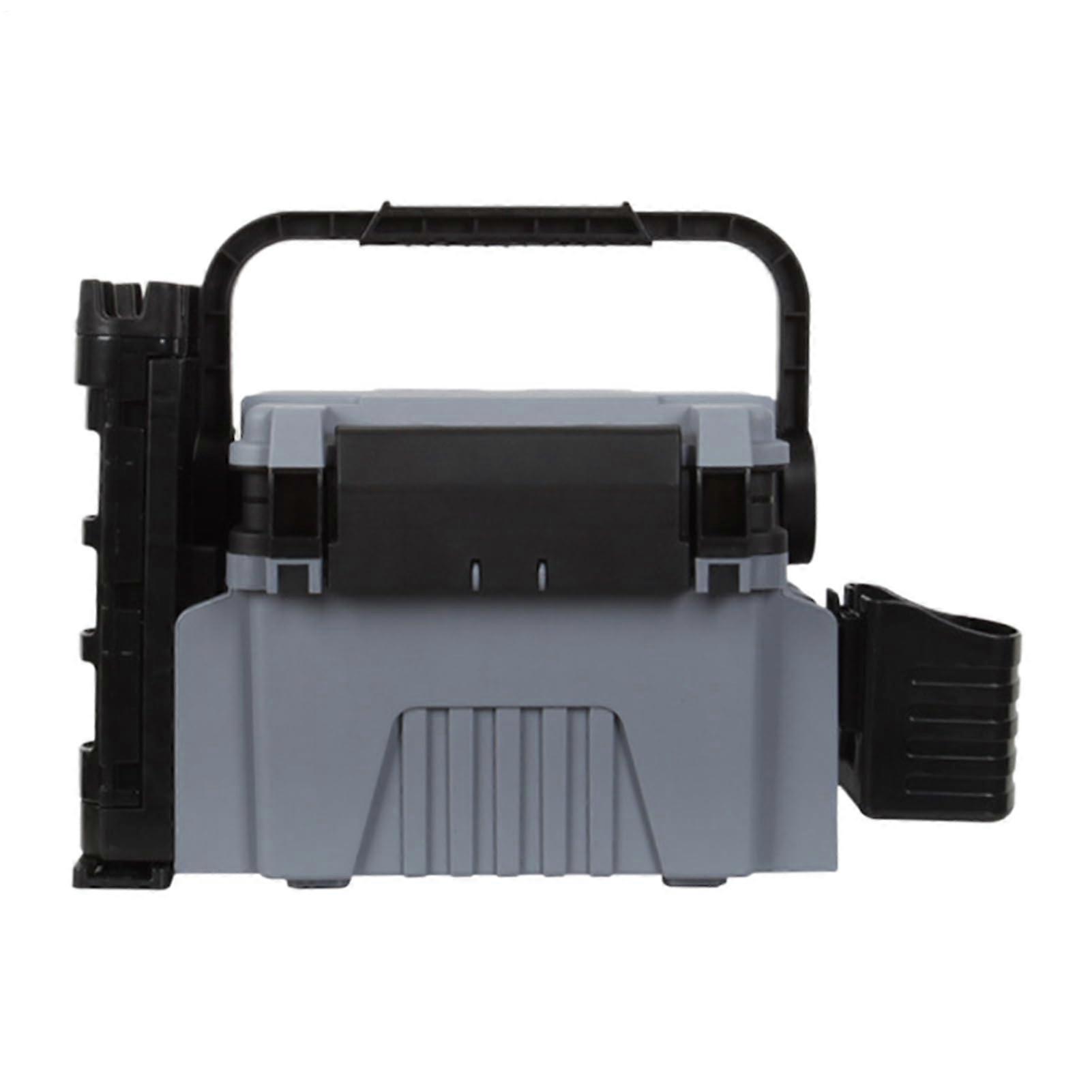 Large Fishing Tackle Box Portable Organizer, Lightweight Multifunction Case, Gray, For Experts And Anglers