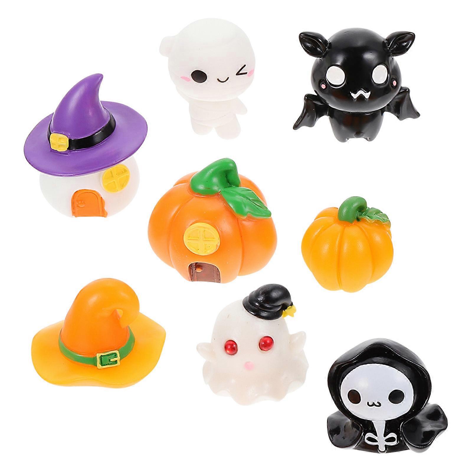 Resin Crafts Ornaments Halloween Desktop Ornament Classic Design For Family Friends Colleagues 8Pcs