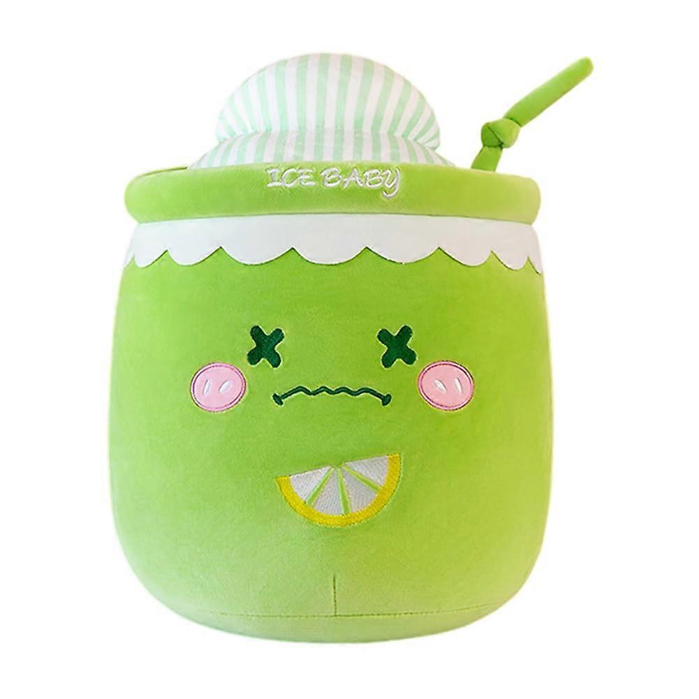 Milk Tea Plush Toy Ice Bubble Tea Cup Plush Pillow 45cm Green Soft Plush Cuddle Pillow For Kids