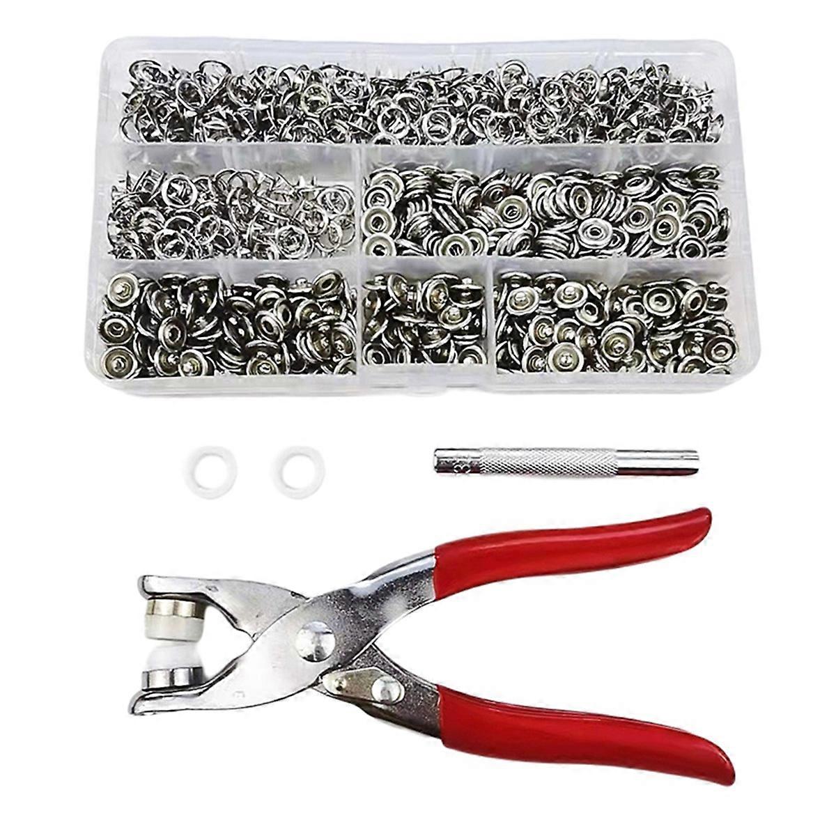 200Pcs 9.5mm Sewing Concealed Buttons- Ring Pliers DIY kit