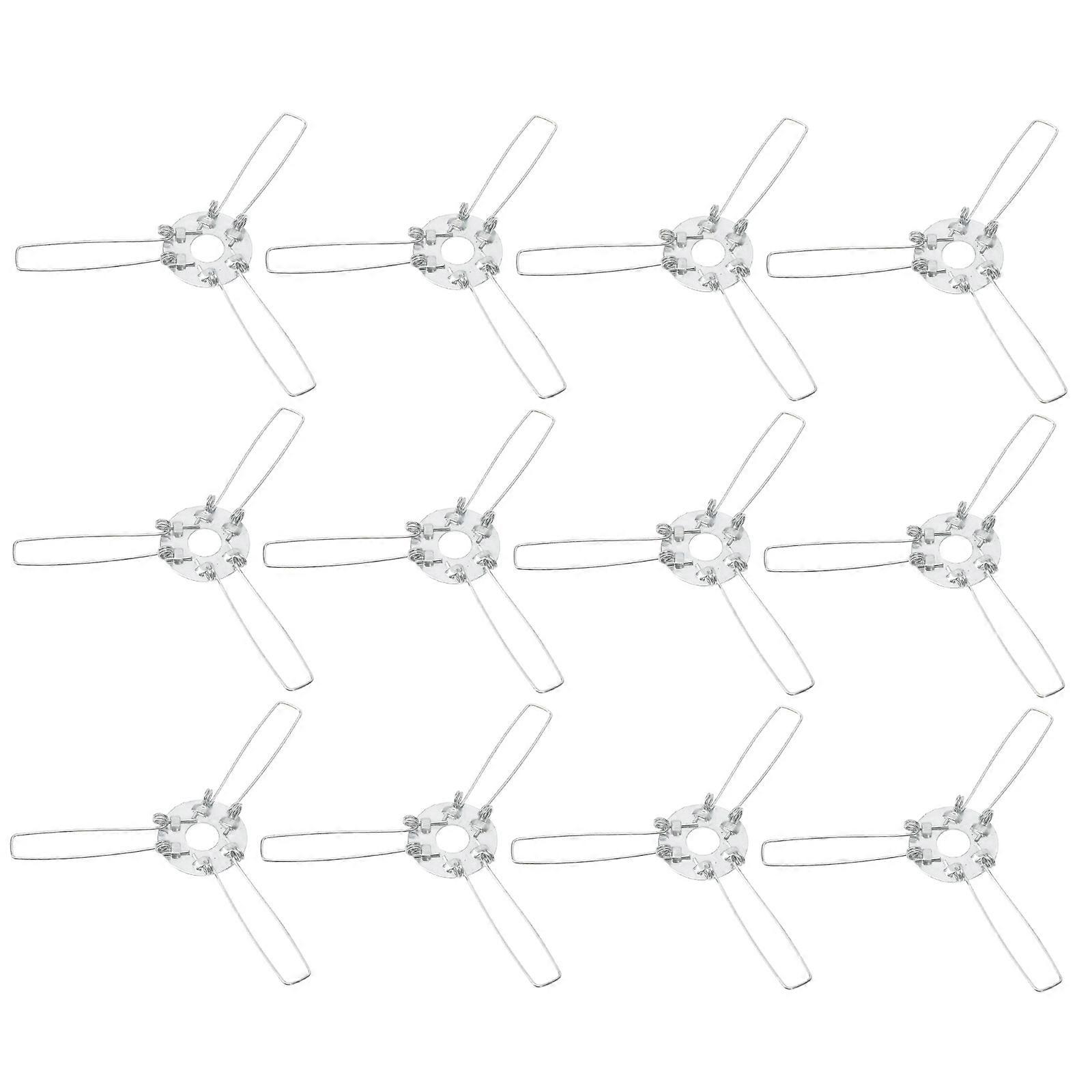 12pcs Lamp Holder Spring Brackets, Fork Lamp Shade Clips for DIY Lighting Accessories, Easy Install Compact Fixing Buckles for Home Lampshades