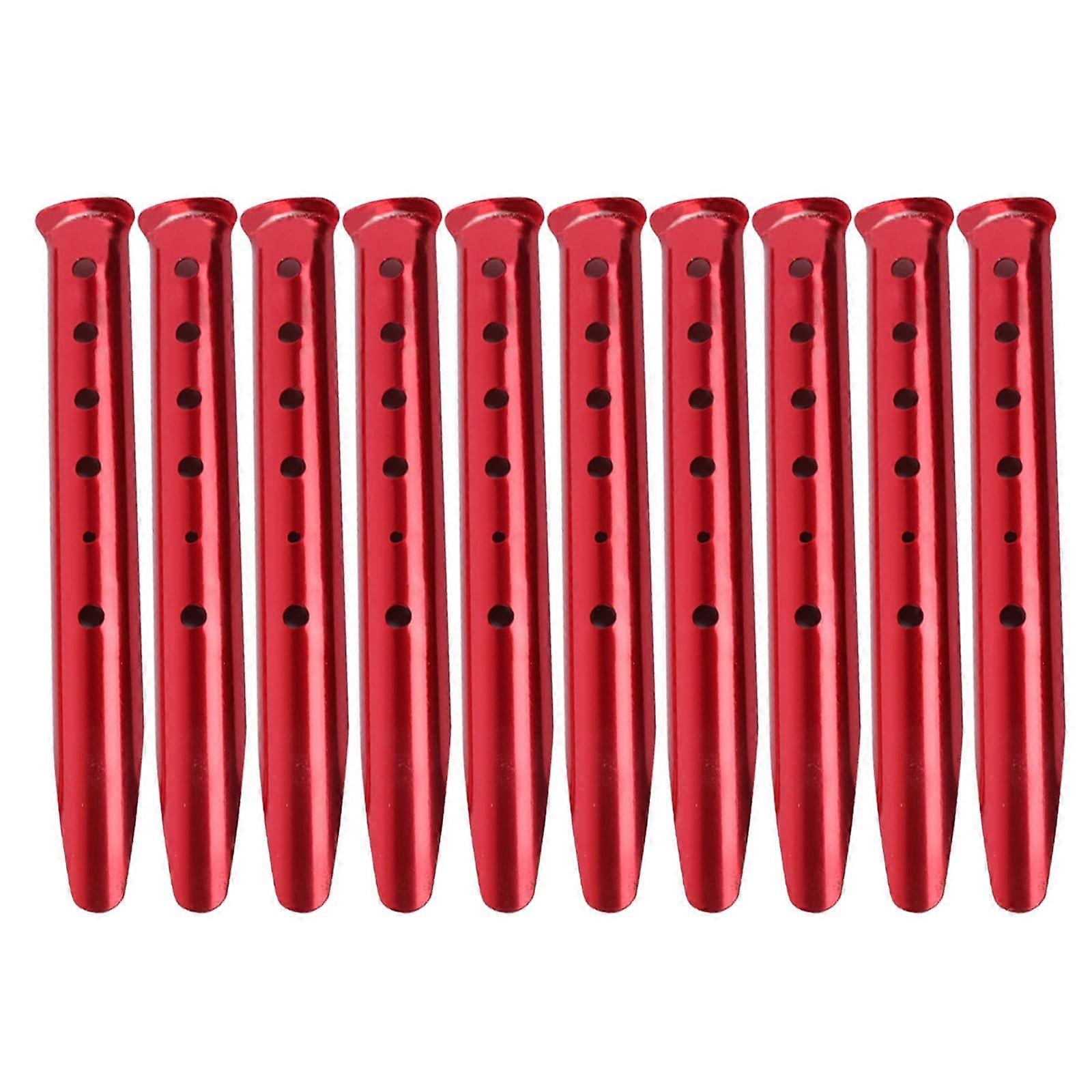 10 Wind-Resistant Tent Stakes, Portable Multi-Functional Beach and Camping Pegs, Durable Outdoor Adventure Anchors