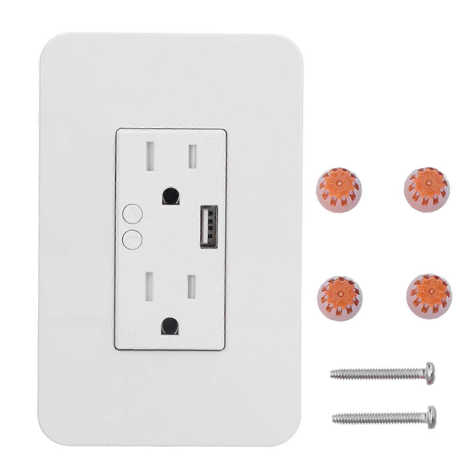 15A WiFi Smart Wall Socket Partition USB Interface Remote Control Wall Outlet for Tuya/Google Home
