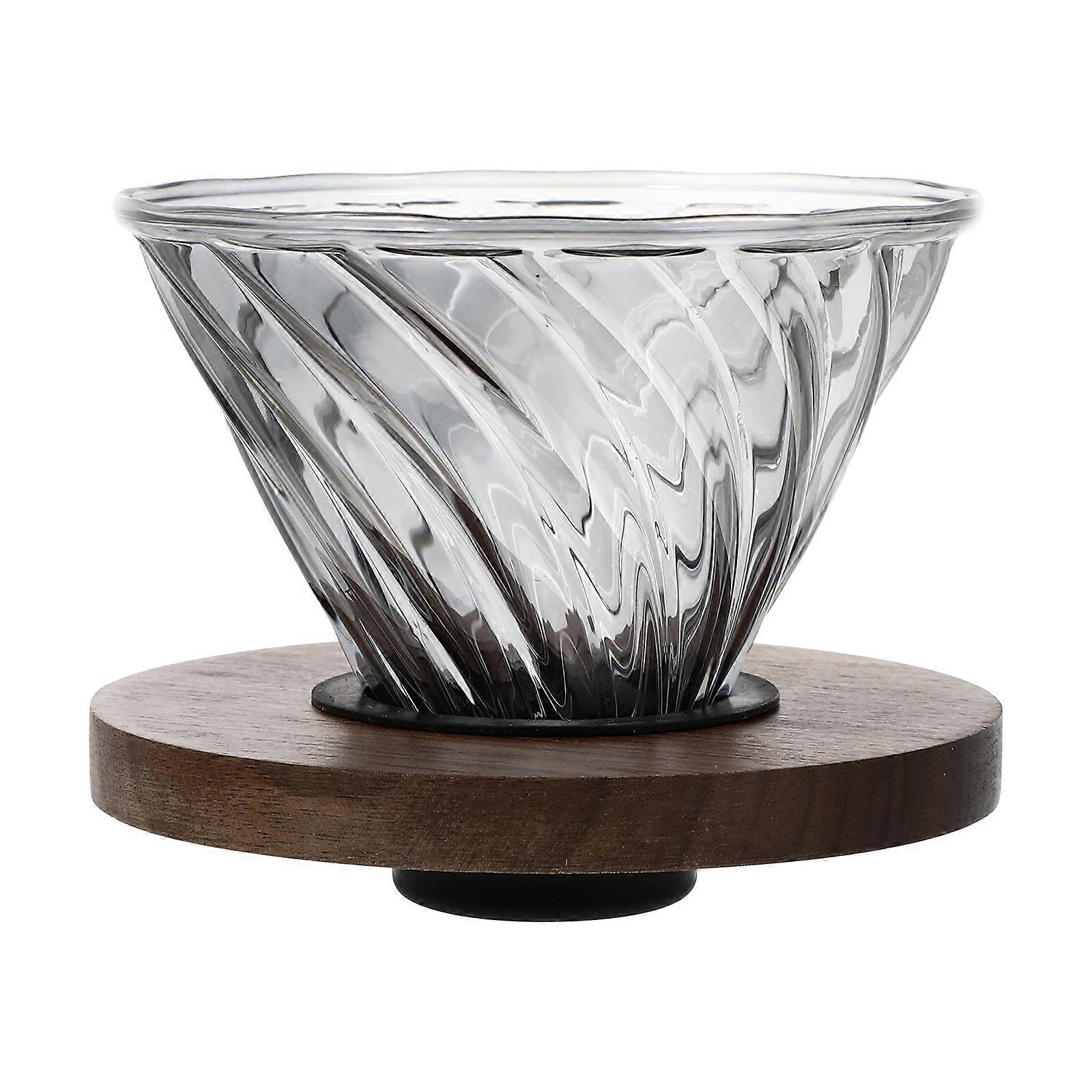 Coffee Pot Funnel for Home Use Made of Durable Glass Black Reliable and Compact in Structure