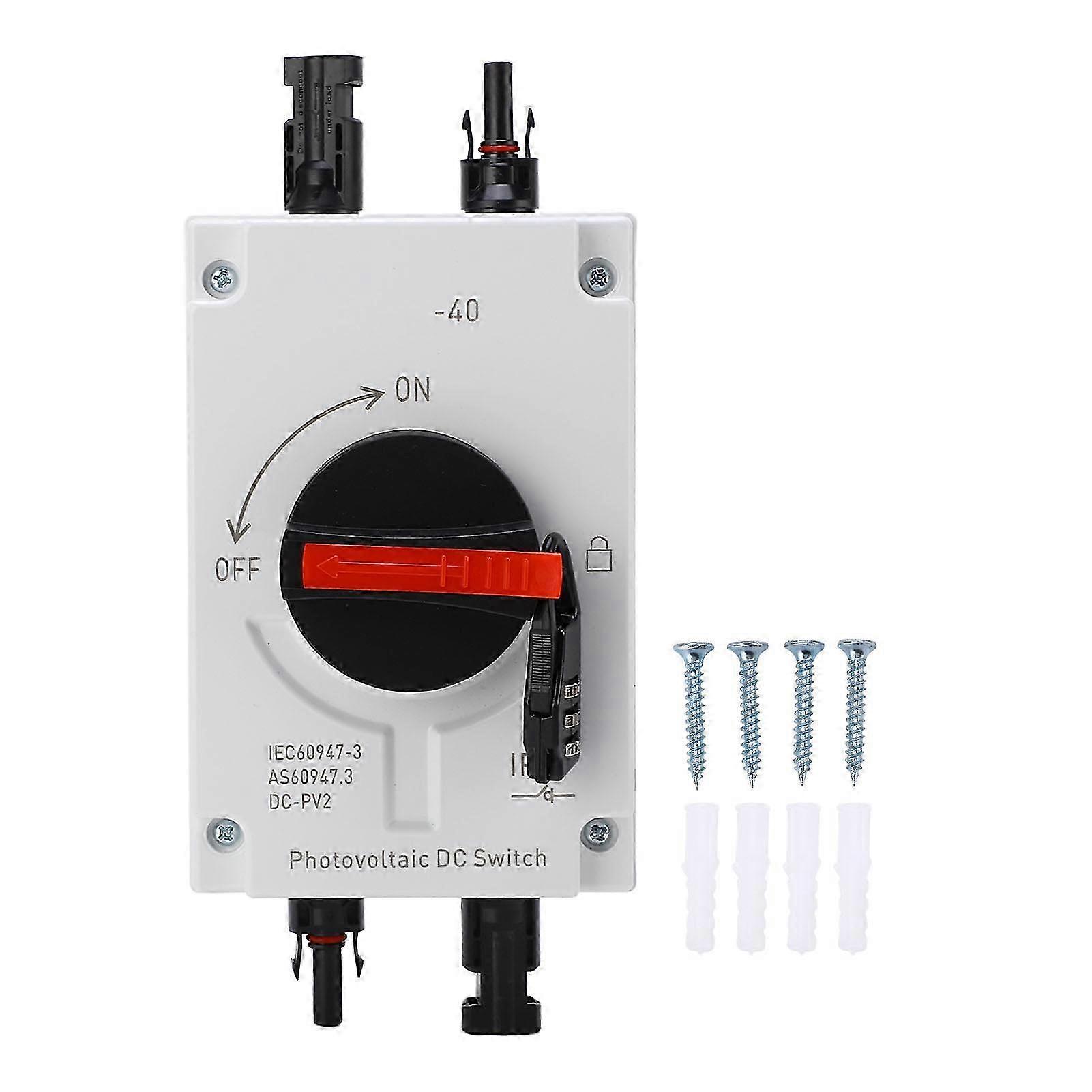 32A 4P IP66 Waterproof Photovoltaic Isolator Solar Switch with Password Lock DC1200V
